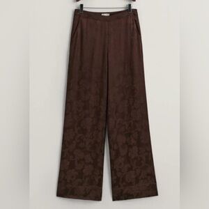 Brown Wide-Leg Pants